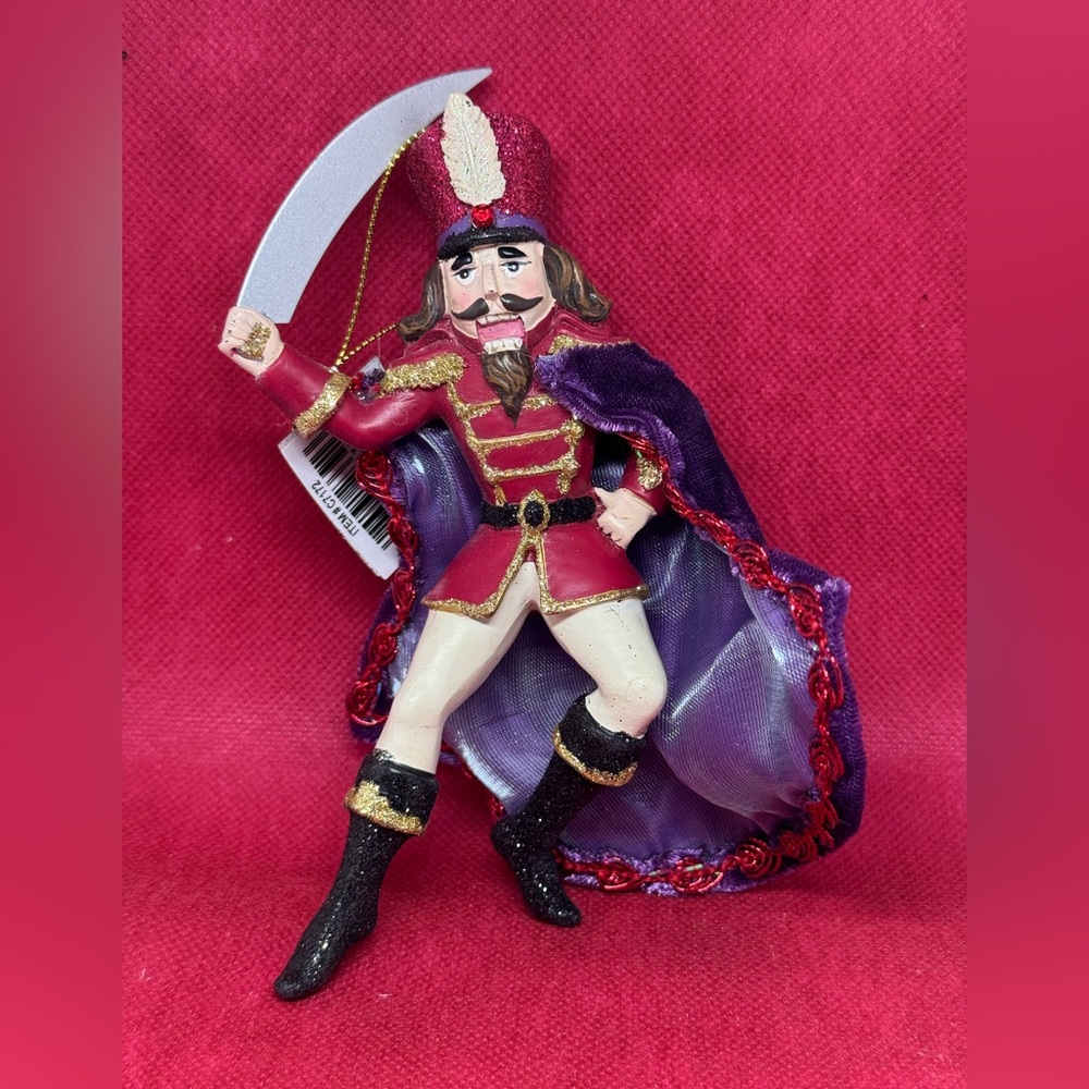 Kurt Adler Nutcracker Soldier Ornament in Red and Purple NWT